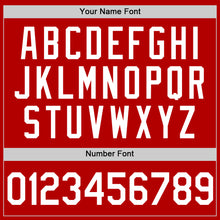 Load image into Gallery viewer, Custom Red White Authentic Throwback Basketball Jersey