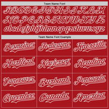 Load image into Gallery viewer, Custom Red White Authentic Baseball Jersey
