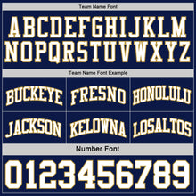 Load image into Gallery viewer, Custom Navy White-Old Gold Reversible Double Side Sublimation Basketball Suit Jersey