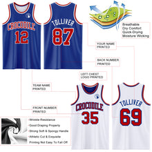 Load image into Gallery viewer, Custom Royal Red-White Reversible Double Side Sublimation Basketball Suit Jersey