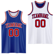 Load image into Gallery viewer, Custom Royal Red-White Reversible Double Side Sublimation Basketball Suit Jersey