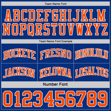 Load image into Gallery viewer, Custom Royal Orange-White Reversible Double Side Sublimation Basketball Suit Jersey