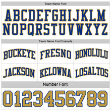 Load image into Gallery viewer, Custom Royal White-Old Gold Reversible Double Side Sublimation Basketball Suit Jersey
