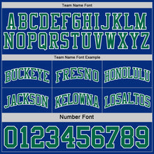Load image into Gallery viewer, Custom Royal Kelly Green-White Reversible Double Side Sublimation Basketball Suit Jersey