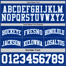 Load image into Gallery viewer, Custom Royal White-Light Blue Reversible Double Side Sublimation Basketball Suit Jersey