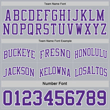 Load image into Gallery viewer, Custom Purple White-Gray Reversible Double Side Sublimation Basketball Suit Jersey