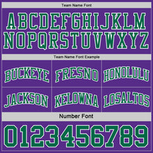 Load image into Gallery viewer, Custom Purple Kelly Green-White Reversible Double Side Sublimation Basketball Suit Jersey