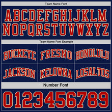 Load image into Gallery viewer, Custom Reversible Navy Red-Cream Double Side Sublimation Basketball Suit Jersey
