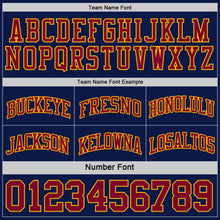 Load image into Gallery viewer, Custom Reversible Navy Maroon-Gold Double Side Sublimation Basketball Suit Jersey