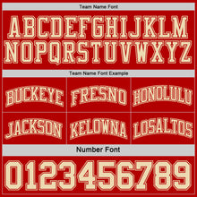 Load image into Gallery viewer, Custom Reversible Red Cream Double Side Sublimation Basketball Suit Jersey