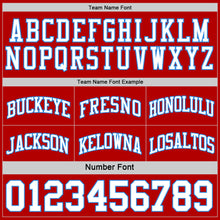 Load image into Gallery viewer, Custom Reversible Red White-Powder Blue Double Side Sublimation Basketball Suit Jersey