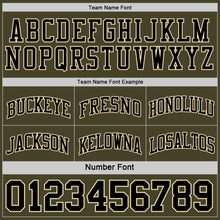Load image into Gallery viewer, Custom Reversible Black Olive-Cream Double Side Sublimation Basketball Suit Jersey