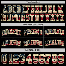 Load image into Gallery viewer, Custom Reversible Black Vintage USA Flag Cream-Maroon Double Side Sublimation Basketball Suit Jersey