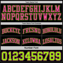 Load image into Gallery viewer, Custom Reversible Black Neon Green-Pink Double Side Sublimation Basketball Suit Jersey
