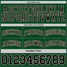 Load image into Gallery viewer, Custom Reversible Black Cream-Green Double Side Sublimation Basketball Suit Jersey