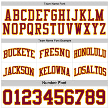 Load image into Gallery viewer, Custom Reversible Black Maroon-Gold Double Side Sublimation Basketball Suit Jersey