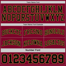 Load image into Gallery viewer, Custom Reversible Black Maroon-Old Gold Double Side Sublimation Basketball Suit Jersey