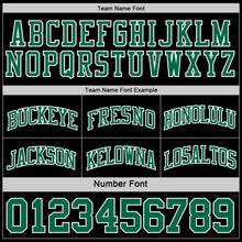 Load image into Gallery viewer, Custom Reversible Black Kelly Green-White Double Side Sublimation Basketball Suit Jersey