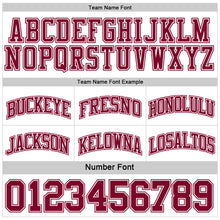 Load image into Gallery viewer, Custom Reversible Maroon White Double Side Sublimation Basketball Suit Jersey