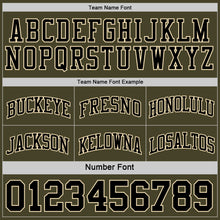 Load image into Gallery viewer, Custom Reversible Olive Black-Cream Double Side Salute To Service Sublimation Basketball Suit Jersey