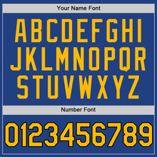 Load image into Gallery viewer, Custom Royal Gold-Black Authentic Throwback Baseball Jersey