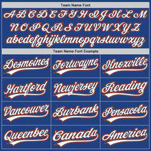 Load image into Gallery viewer, Custom Royal Navy-Orange Authentic Throwback Baseball Jersey