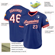 Load image into Gallery viewer, Custom Royal White-Red Authentic Throwback Baseball Jersey