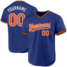 Load image into Gallery viewer, Custom Royal Orange-White Authentic Throwback Baseball Jersey