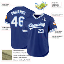Load image into Gallery viewer, Custom Royal White-Light Blue Authentic Throwback Baseball Jersey
