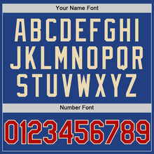 Load image into Gallery viewer, Custom Royal Red-Cream Authentic Throwback Baseball Jersey