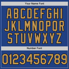 Load image into Gallery viewer, Custom Royal Old Gold-Black Authentic Throwback Baseball Jersey