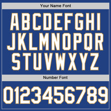 Load image into Gallery viewer, Custom Royal White-Old Gold Authentic Throwback Baseball Jersey