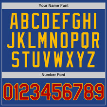 Load image into Gallery viewer, Custom Royal Red-Gold Authentic Throwback Baseball Jersey