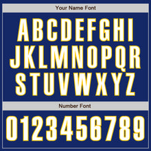 Load image into Gallery viewer, Custom Royal White-Yellow Authentic Baseball Jersey