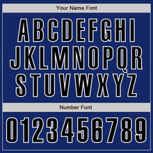 Load image into Gallery viewer, Custom Royal Black-White Authentic Baseball Jersey