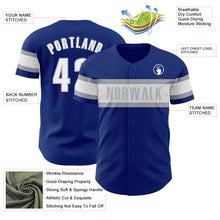 Load image into Gallery viewer, Custom Royal White-Gray Authentic Baseball Jersey
