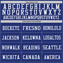 Load image into Gallery viewer, Custom Royal White Mesh Authentic Throwback Football Jersey