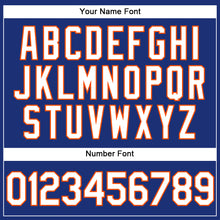 Load image into Gallery viewer, Custom Stitched Royal White-Orange Sports Pullover Sweatshirt Hoodie