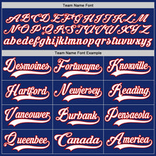 Load image into Gallery viewer, Custom Royal White-Red Hockey Lace Neck Jersey