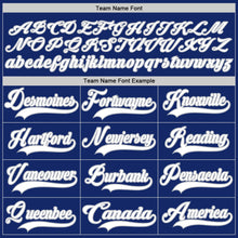 Load image into Gallery viewer, Custom Royal White-Gray Hockey Lace Neck Jersey