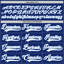 Load image into Gallery viewer, Custom Royal White-Light Blue Hockey Lace Neck Jersey