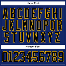 Load image into Gallery viewer, Custom Royal Black-Gold Hockey Lace Neck Jersey