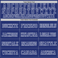 Load image into Gallery viewer, Custom Royal White Mesh Authentic Throwback Football Jersey