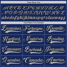 Load image into Gallery viewer, Custom Royal Gray-Black Hockey Jersey