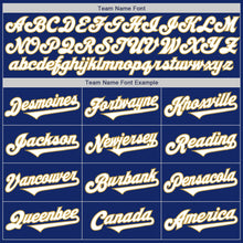 Load image into Gallery viewer, Custom Royal White-Old Gold Authentic Baseball Jersey