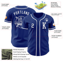 Load image into Gallery viewer, Custom Royal White Authentic Baseball Jersey