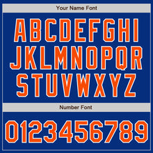 Load image into Gallery viewer, Custom Royal Orange-White Authentic Baseball Jersey