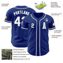 Load image into Gallery viewer, Custom Royal White-Gray Authentic Baseball Jersey