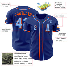 Load image into Gallery viewer, Custom Royal Light Blue-Orange Authentic Baseball Jersey