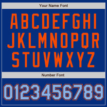 Load image into Gallery viewer, Custom Royal Light Blue-Orange Authentic Baseball Jersey